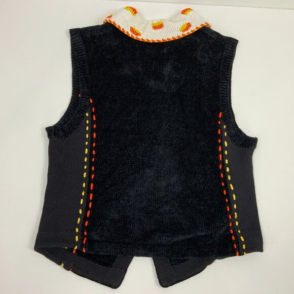 Vintage The Collective Works of Berek 2 Black Halloween Beaded Vest Sz M - Picture 11 of 16